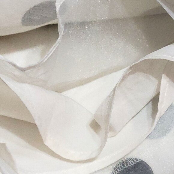 White Black Polkadot A-line Skirt 24W Retro Rockabilly Pockets Crinoline Lined - Picture 15 of 15